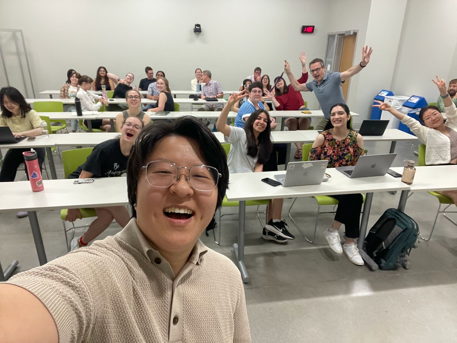 The audience for Deanne's defense